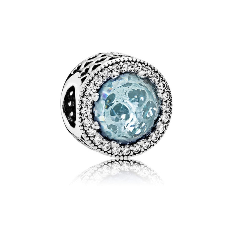 BERLOQUE CHARM SEPARADOR "AZUL GLACIAL" - PRATA 925