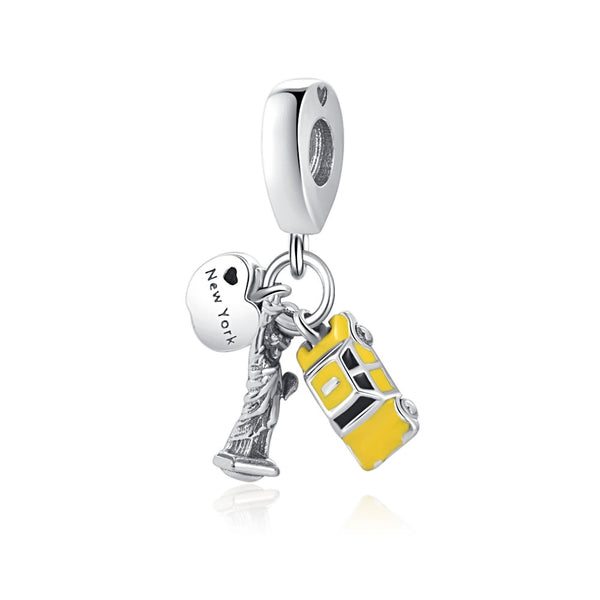 BERLOQUE CHARM PENDENTE   "I LOVE NEW YORK" - PRATA 925