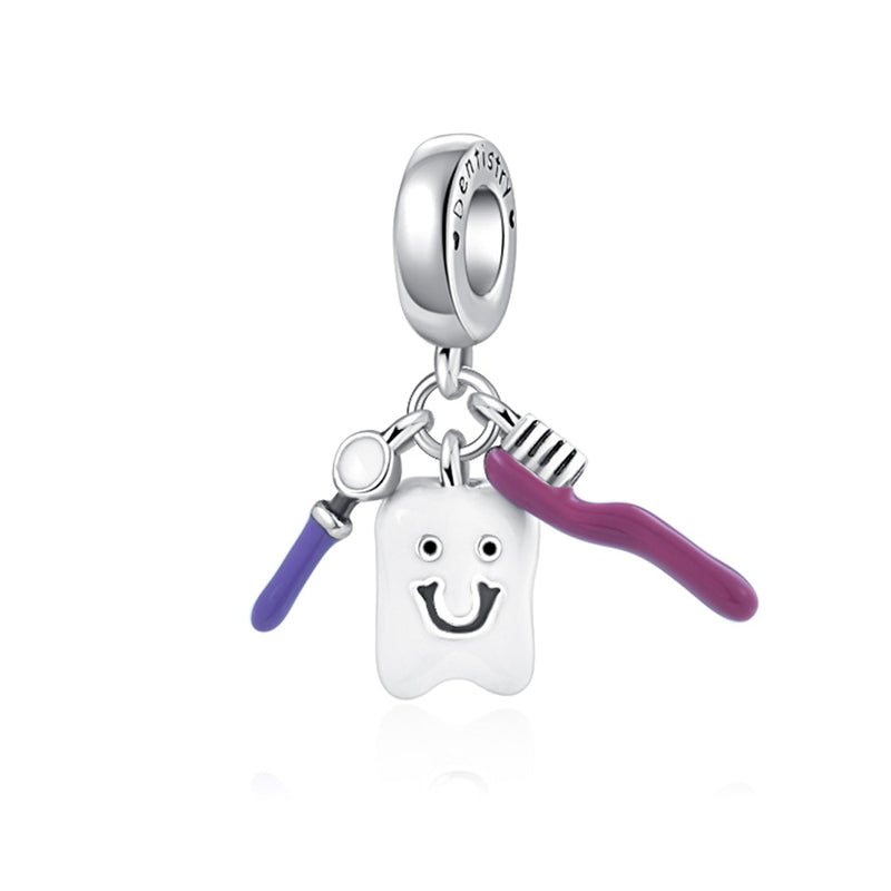 BERLOQUE CHARM "ODONTOLOGIA/ DENTISTA ROSA" - PRATA 925