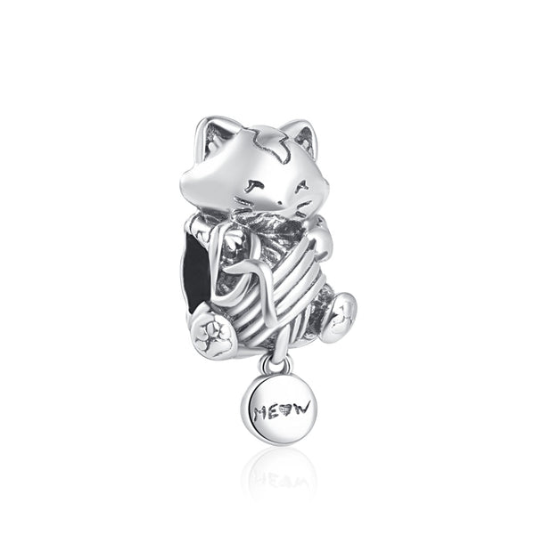 BERLOQUE CHARM "GATINHO NOVELO DE LÃ" - PRATA 925