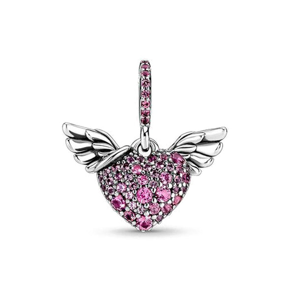 BERLOQUE CHARM PENDENTE "GUARDIÃO DO AMOR PINK" - PRATA 925