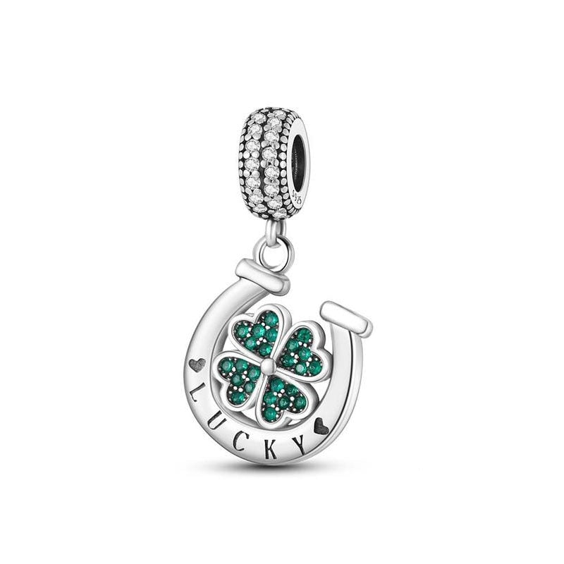 BERLOQUE CHARM PENDENTE "TREVO & FERRADURA" - PRATA 925