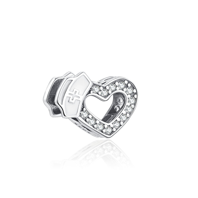 BERLOQUE CHARM SEPARADOR "AMOR POR ENFERMAGEM 1"- PRATA 925"