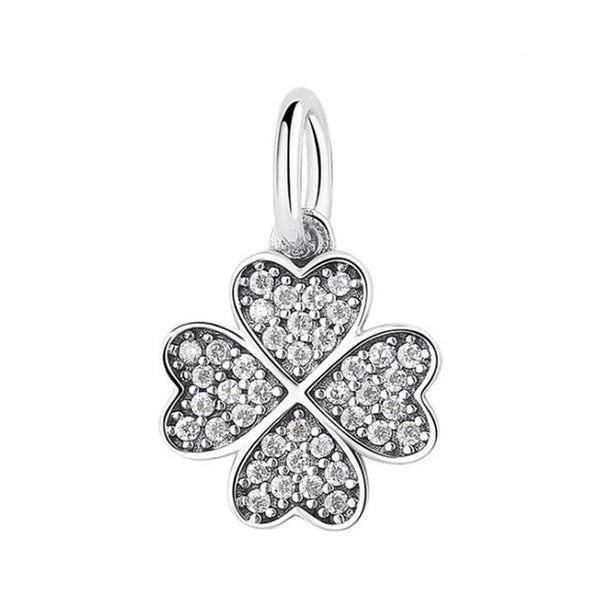 BERLOQUE CHARM PENDENTE "TREVO BRILHANTE" - PRATA 925