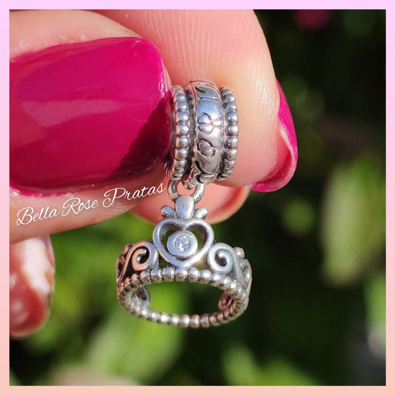 BERLOQUE CHARM PENDENTE "COROA DE PRINCESA" - PRATA 925